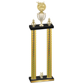 Double Gold Carbon Fiber Year Bowling Trophy