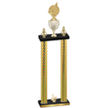 Double Gold Carbon Fiber Third Place Volleyball Trophy