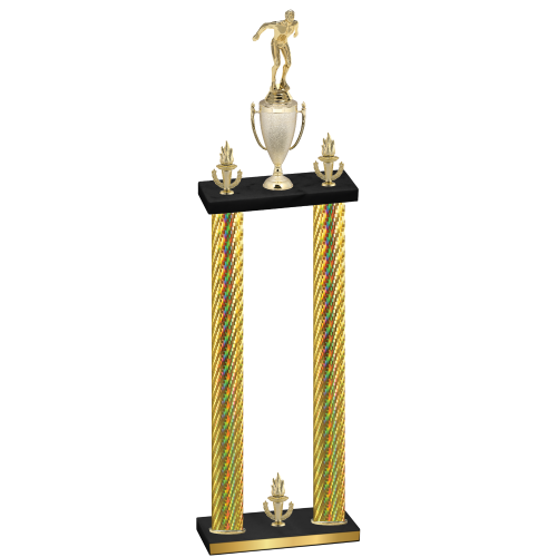 Double Gold Carbon Fiber Victory Swimming Trophy