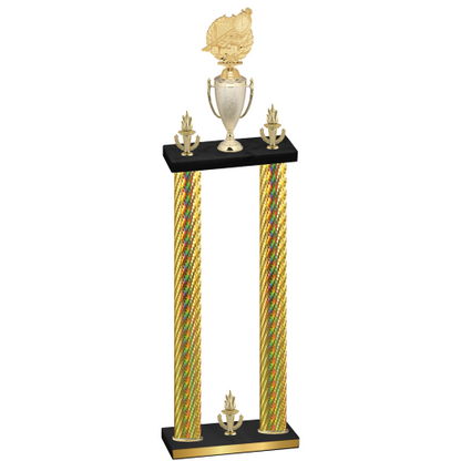 Double Gold Carbon Fiber Victory Swimming Trophy