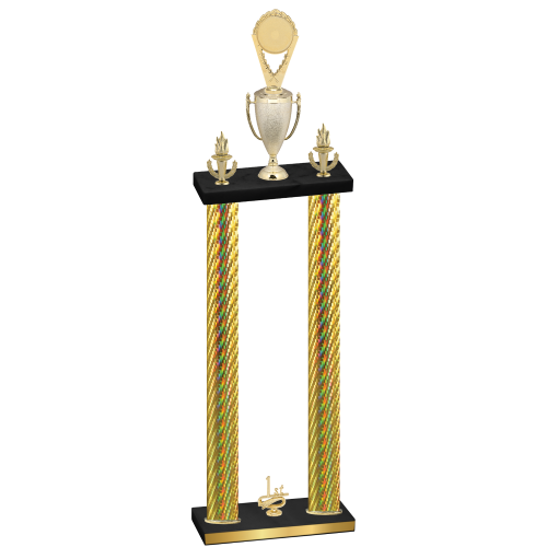 Double Gold Carbon Fiber First Place Insert Trophy