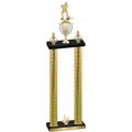 Double Gold Carbon Fiber Fourth Place Hockey Trophy