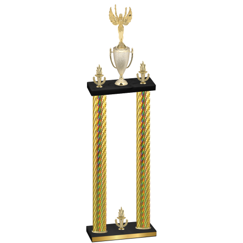 Double Gold Carbon Fiber Victory Victory Trophy