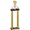 Double Gold Carbon Fiber Fourth Place Basketball Trophy