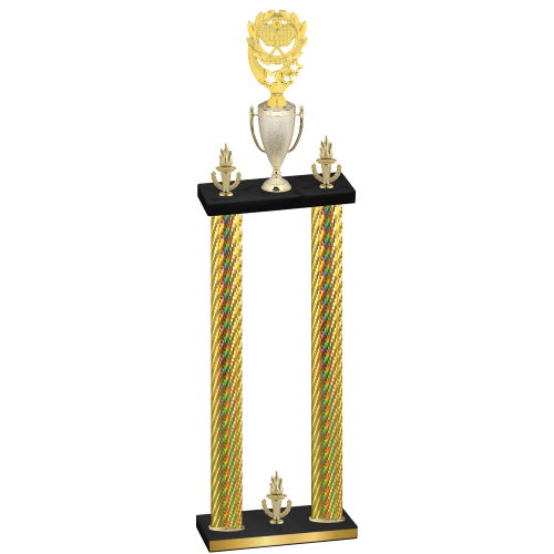 Double Gold Carbon Fiber Victory Pickleball Trophy