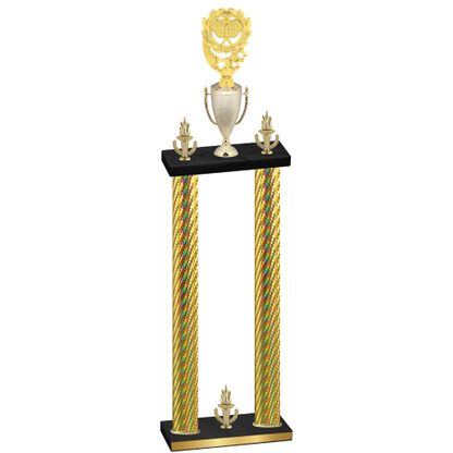 Double Gold Carbon Fiber Victory Pickleball Trophy