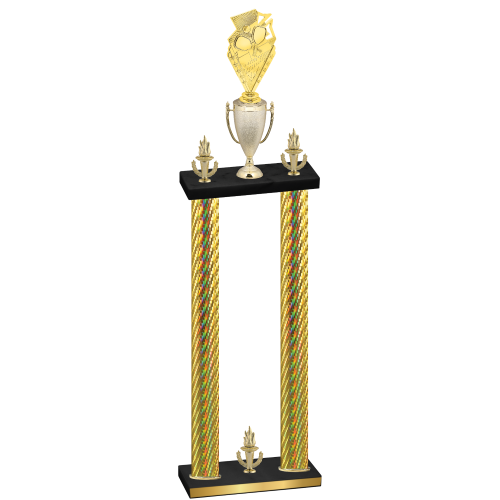 Double Gold Carbon Fiber Victory Pickleball Trophy