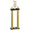 Double Gold Carbon Fiber Third Place Horses Trophy
