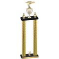 Double Gold Carbon Fiber Year Cars Trophy