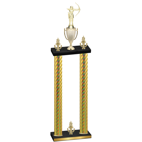 Double Gold Carbon Fiber Victory Archery Trophy