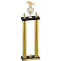 Double Gold Carbon Fiber First Place Fishing Trophy