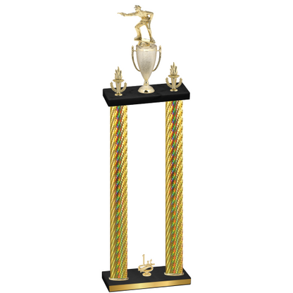 Double Gold Carbon Fiber First Place Shooter Trophy