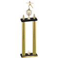 Double Gold Carbon Fiber Third Place Skater Trophy