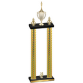 Double Gold Carbon Fiber Year Chess Trophy