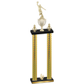 Double Gold Carbon Fiber Fourth Place Basketball Trophy