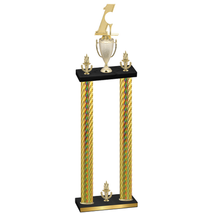 Double Gold Carbon Fiber Victory Golf Trophy