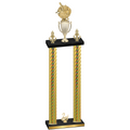 Double Gold Carbon Fiber Second Place Baseball Trophy