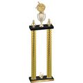 Double Gold Carbon Fiber Third Place Baseball Trophy