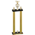 Double Gold Carbon Fiber Year Academics Trophy