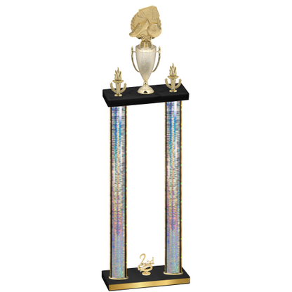 Double Silver Glacier Second Place Soccer Trophy