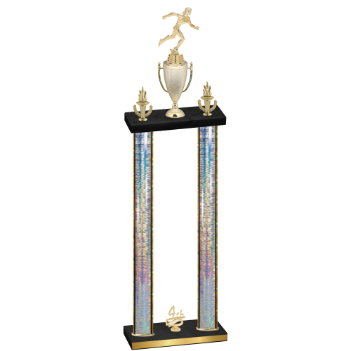 Double Silver Glacier Fourth Place Running Trophy