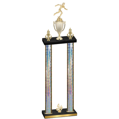 Double Silver Glacier Fourth Place Running Trophy