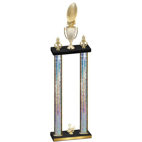 Double Silver Glacier Second Place Football Trophy