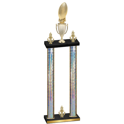 Double Silver Glacier Victory Football Trophy