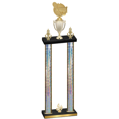 Double Silver Glacier Fourth Place Tennis Trophy