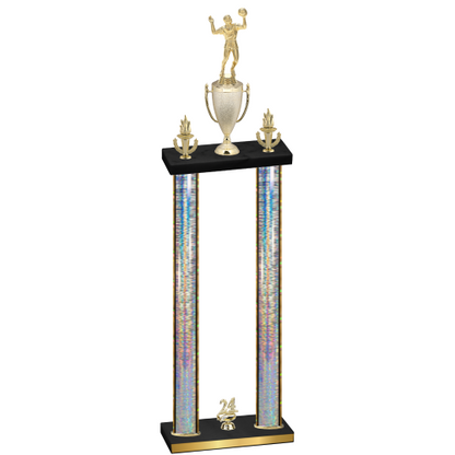 Double Silver Glacier Year Volleyball Trophy