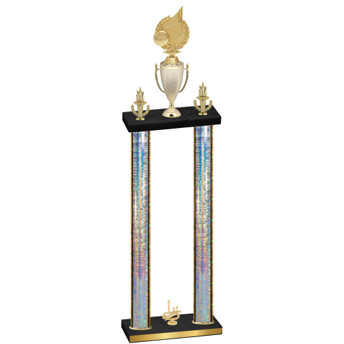 Double Silver Glacier First Place Volleyball Trophy