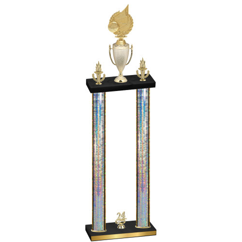 Double Silver Glacier Year Volleyball Trophy
