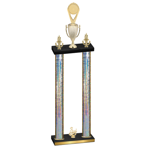 Double Silver Glacier Third Place Insert Trophy