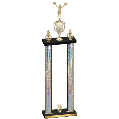 Double Silver Glacier Year Cheerleading Trophy