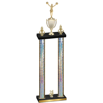 Double Silver Glacier Year Cheerleading Trophy