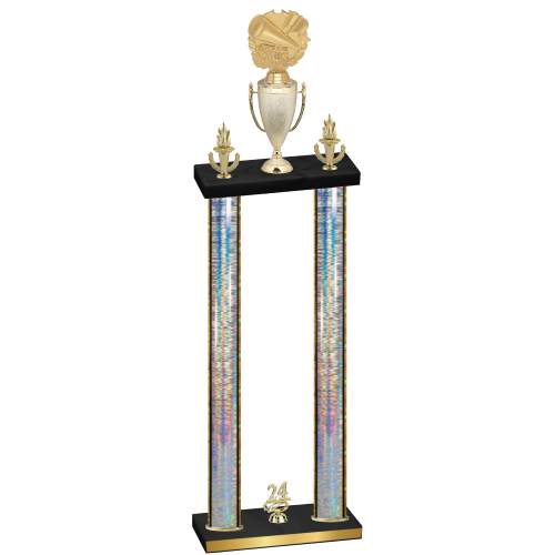 Double Silver Glacier Year Cheerleading Trophy