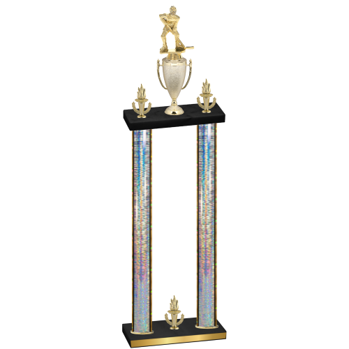 Double Silver Glacier Victory Hockey Trophy