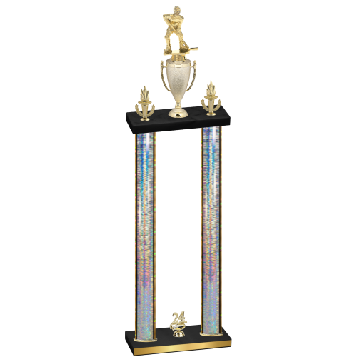 Double Silver Glacier Year Hockey Trophy