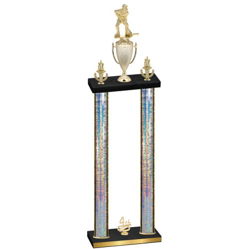 Double Silver Glacier Fourth Place Hockey Trophy