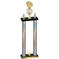 Double Silver Glacier Third Place Basketball Trophy