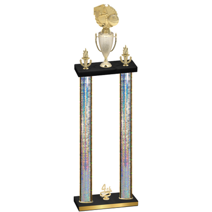 Double Silver Glacier Fourth Place Basketball Trophy