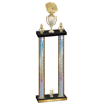 Double Silver Glacier Year Basketball Trophy