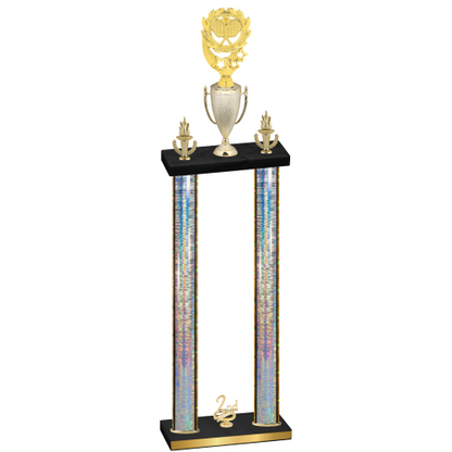 Double Silver Glacier Second Place Pickleball Trophy