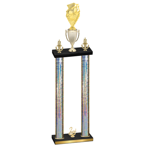 Double Silver Glacier Second Place Pickleball Trophy