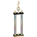 Double Silver Glacier Third Place Majorette Trophy