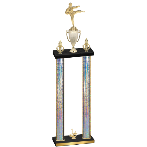 Double Silver Glacier First Place Karate Trophy