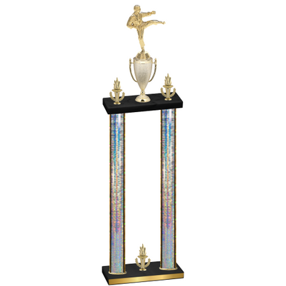 Double Silver Glacier Victory Karate Trophy