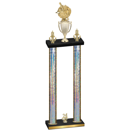 Double Silver Glacier Year Baseball Trophy