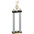 Double Silver Carbon Fiber Fourth Place Running Trophy
