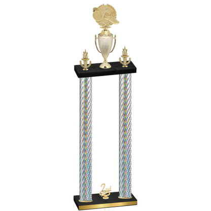 Double Silver Carbon Fiber Second Place Running Trophy